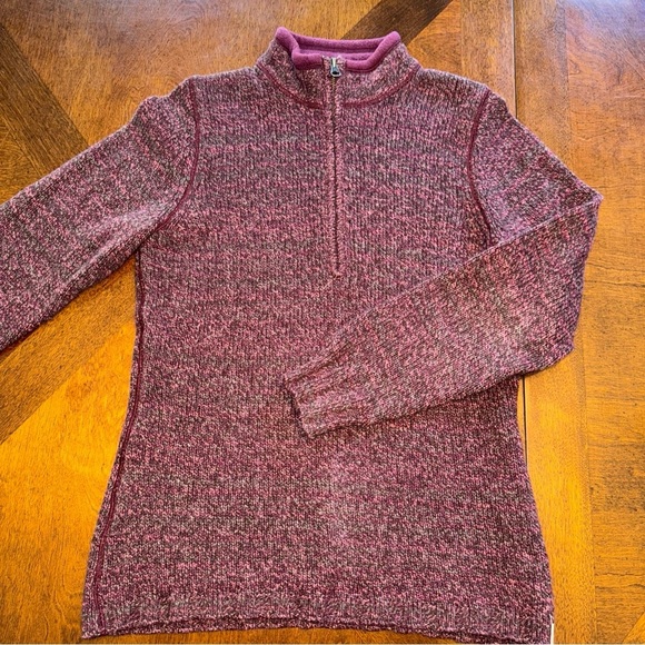Woolrich women’s 1/4 zip mock neck pullover sweater purple pink size small - Picture 2 of 11
